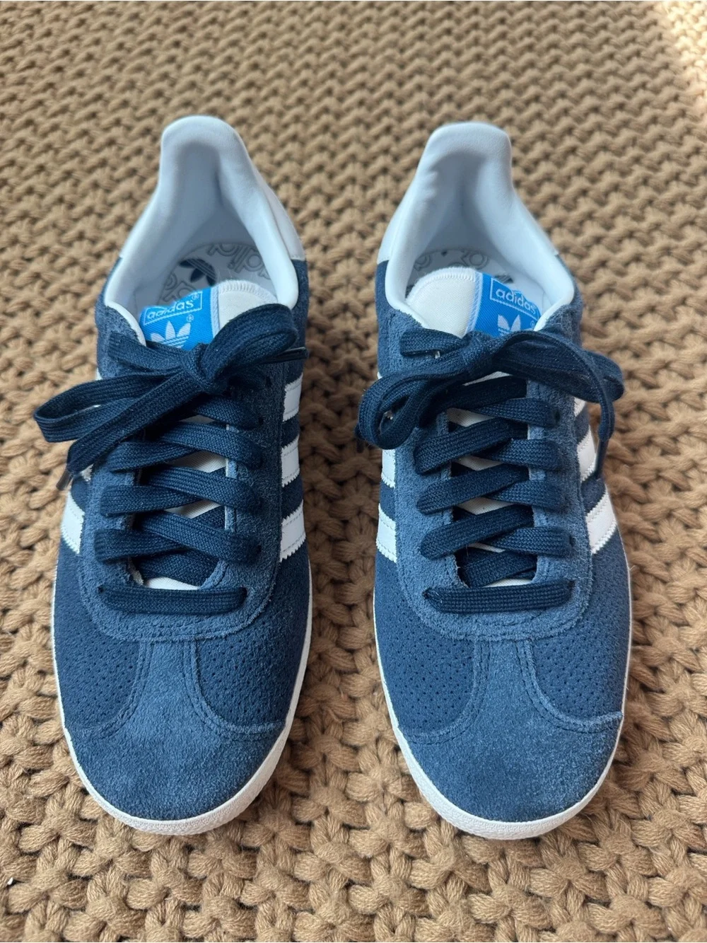 Adidas Gazelle in Blue and White Suede Size Mens 4.5